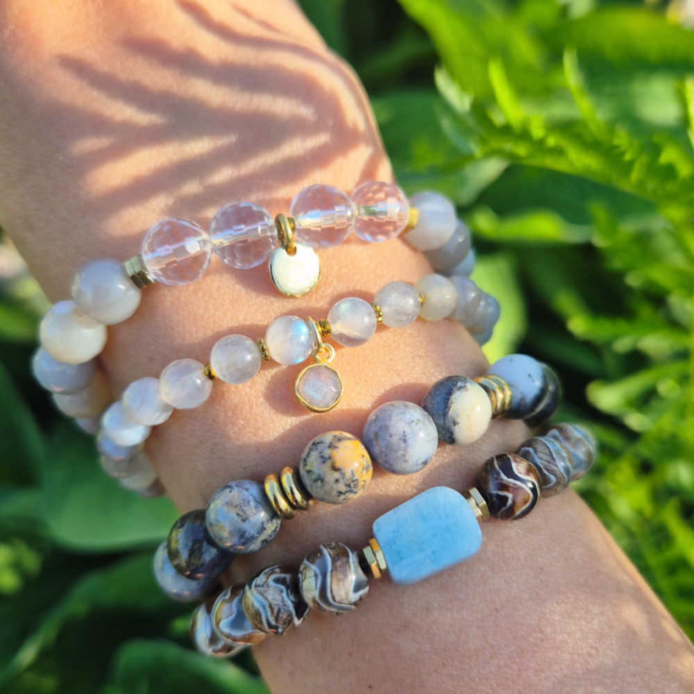 NATURLIG OVERFLOD armbånd Dendritic Agate