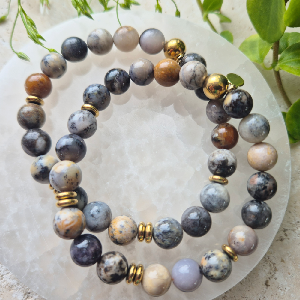 NATURLIG OVERFLOD armbånd Dendritic Agate