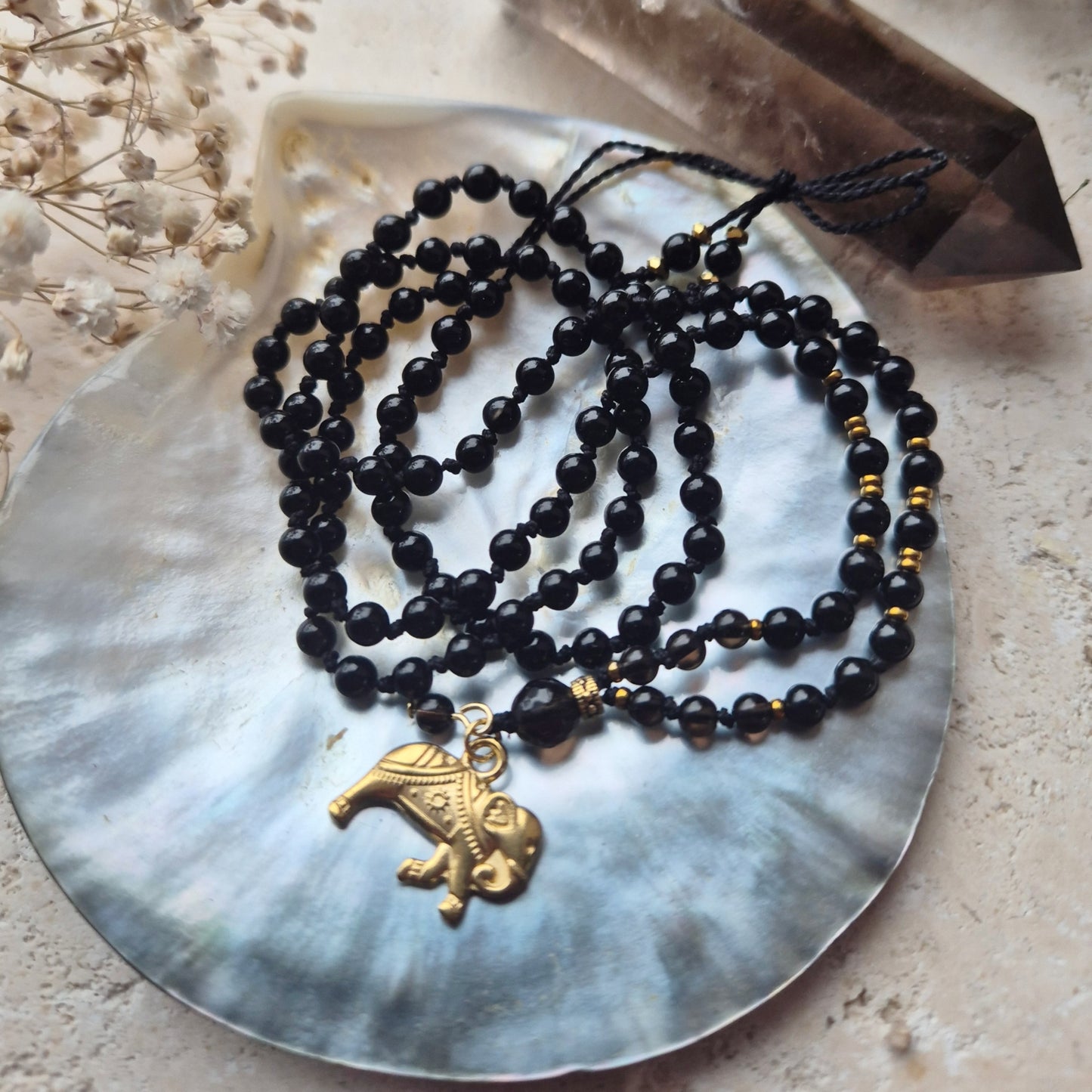 BESKYTTENDE STYRKE Petite mala Black Onyx, Smokey Quartz
