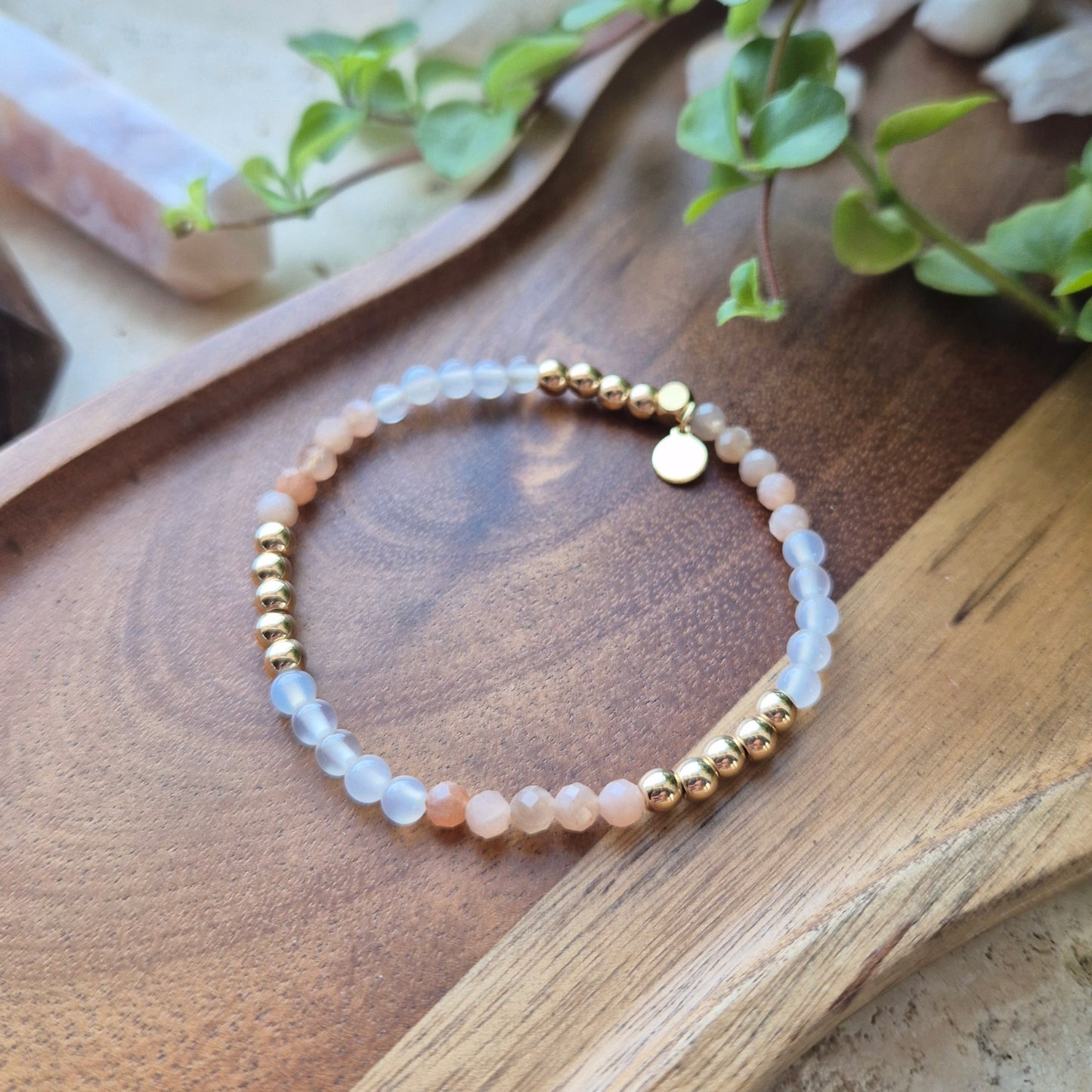 SOLKYSSET VARME Petite armbånd Hematite, Sunstone, Opalite