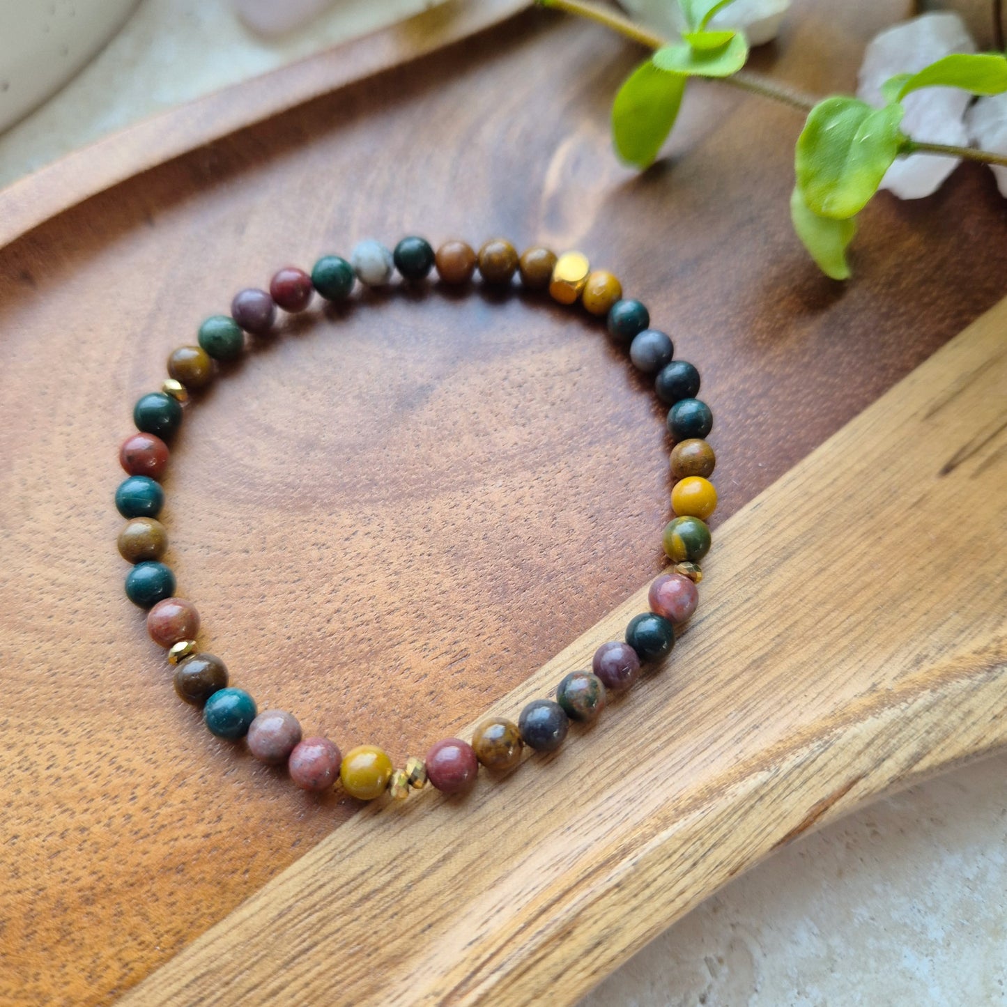 HELBREDENDE HJERTE Petite armbånd Ocean Jasper