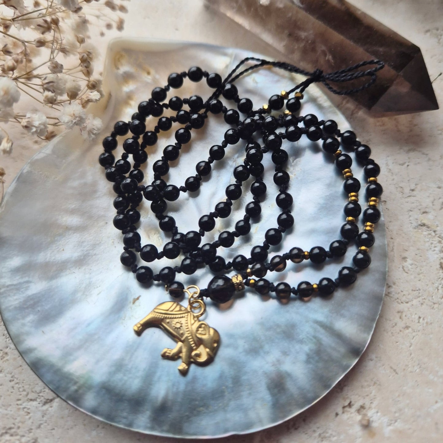 BESKYTTENDE STYRKE Petite mala Black Onyx, Smokey Quartz - bergamott DESIGN