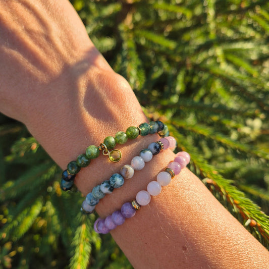 GRØNN BALANSE armbånd • indre ro • vekst • harmoni - bergamott DESIGN