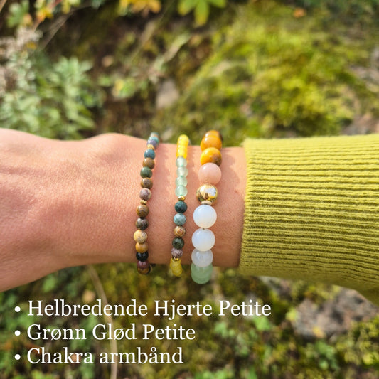GRØNN GLØD Petite armbånd •Vekst•Vitalitet - bergamott DESIGN