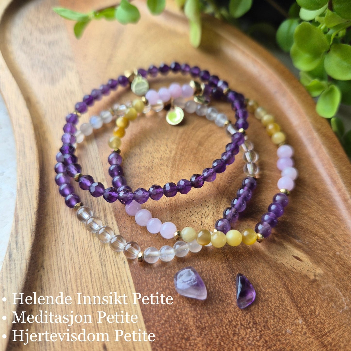 HJERTEVISDOM Petite armbånd •Intuisjon•Kjærlighet - bergamott DESIGN