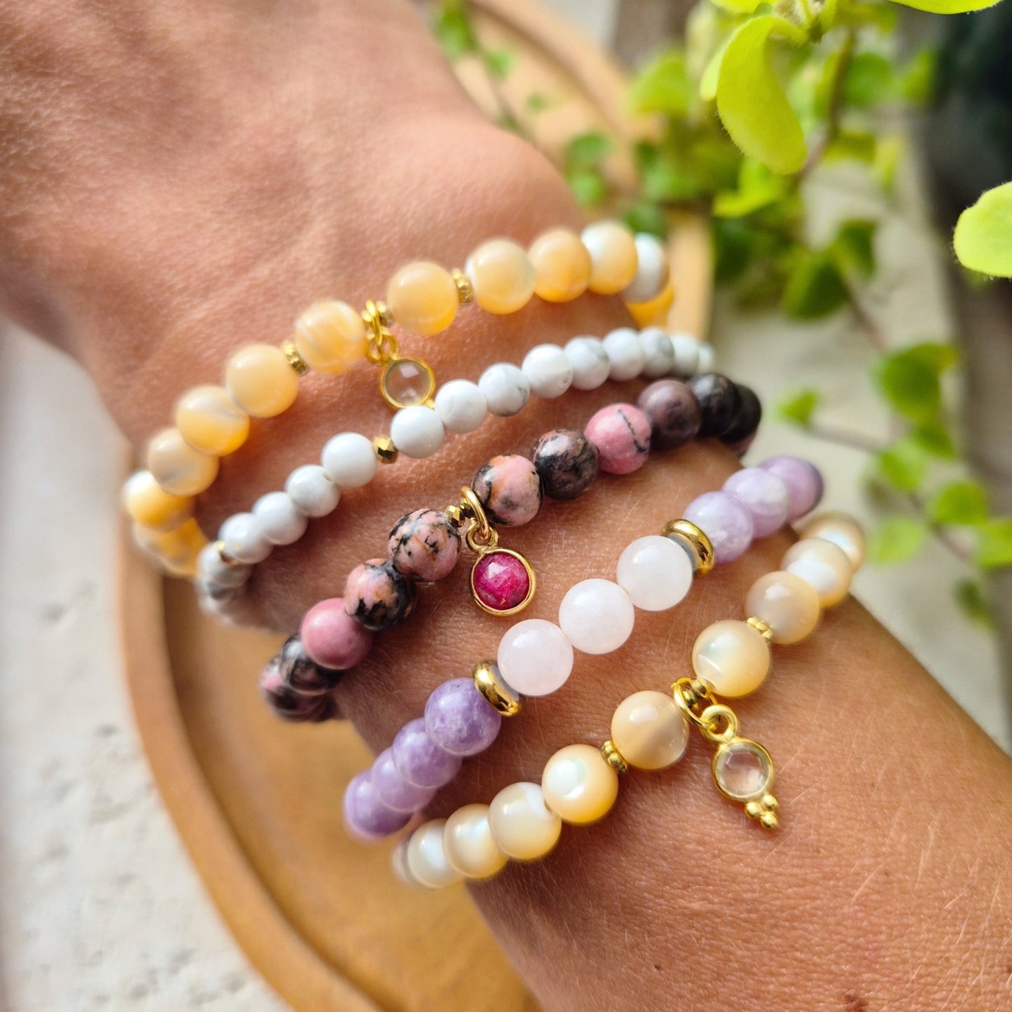 INDRE STILLHET Petite armbånd •Ro•Klarhet - bergamott DESIGN