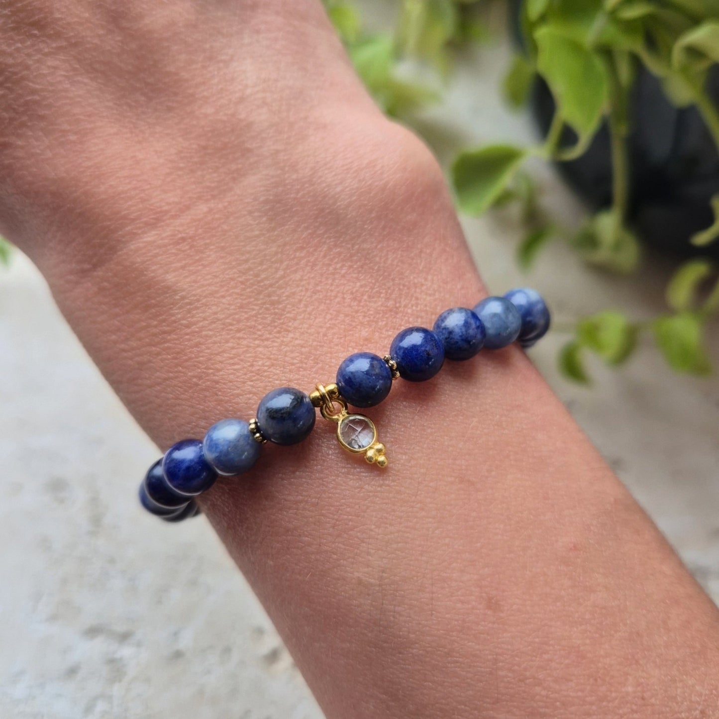 INDRE VISDOM armbånd Sodalite, Aquamarine - bergamott DESIGN