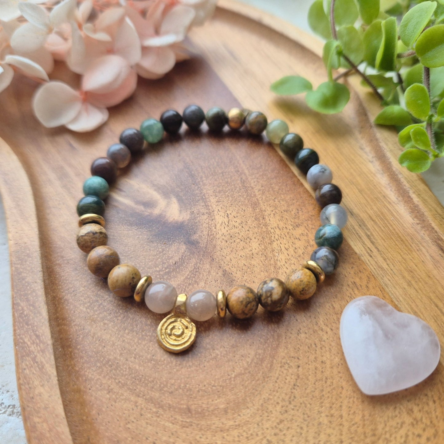 JORDENDE SPIRAL armbånd • Jording • Indre ro • Trygghet - bergamott DESIGN