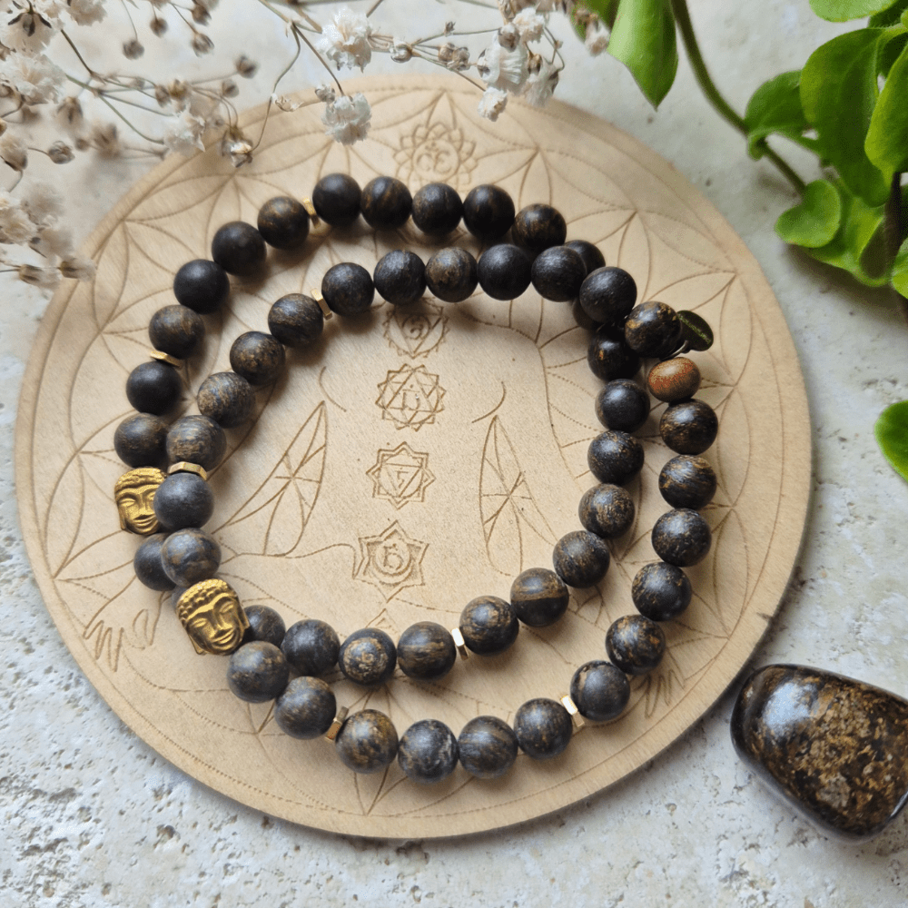 JORDET I ØYEBLIKKET armbånd Bronzite, Hematite - bergamott DESIGN