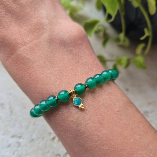 KJÆRLIG NÆRING armbånd Jade, Amazonite - bergamott DESIGN