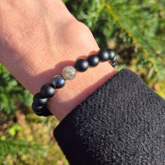 MANIFESTERENDE armbånd Onyx, Labradorite, Hematite - bergamott DESIGN