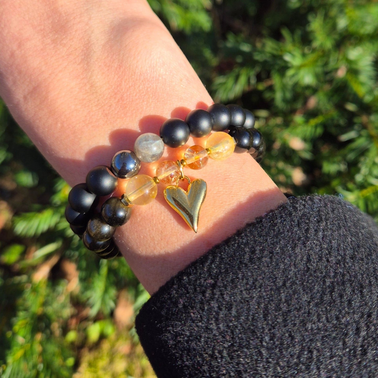 MANIFESTERENDE armbånd Onyx, Labradorite, Hematite - bergamott DESIGN