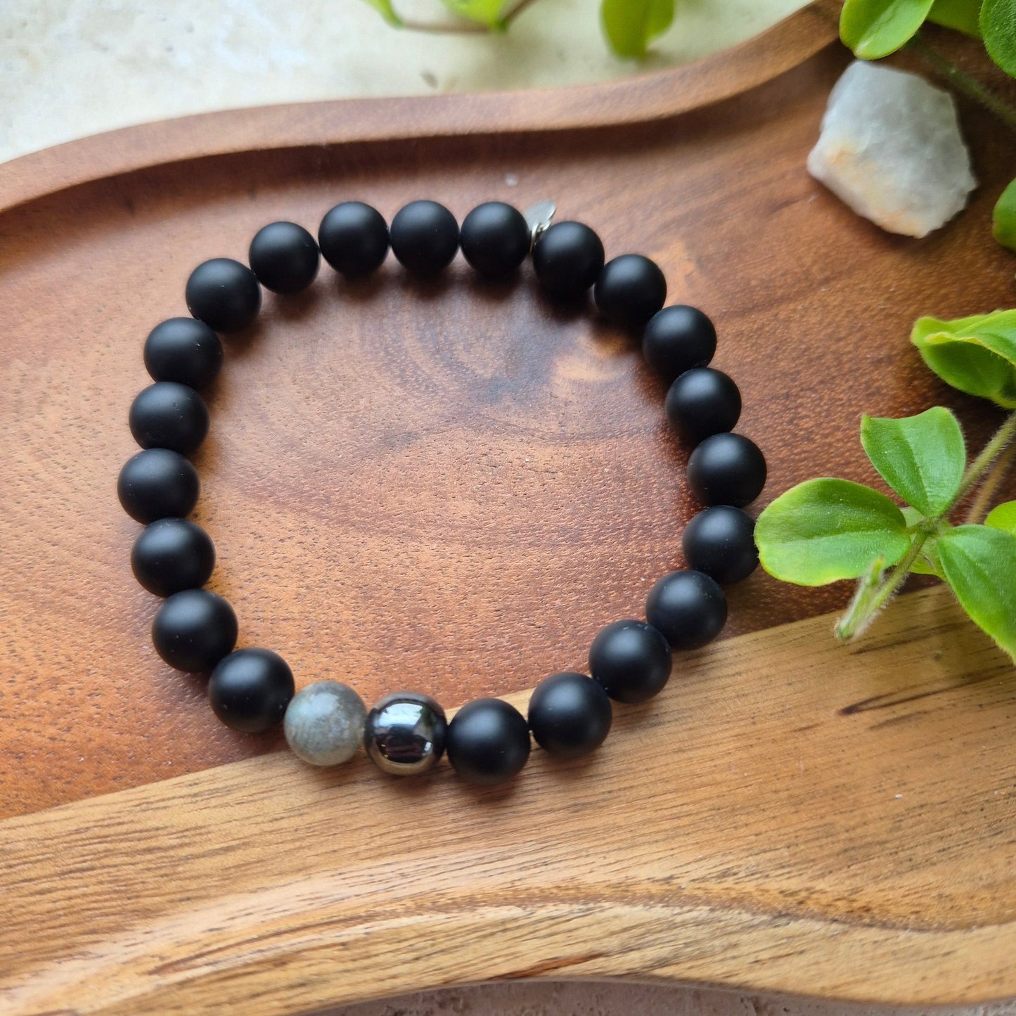 MANIFESTERENDE armbånd Onyx, Labradorite, Hematite - bergamott DESIGN