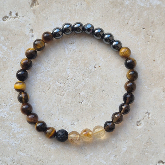 MODIG STABILITET armbånd HERRE •Styrke •Fokus •Balanse - bergamott DESIGN