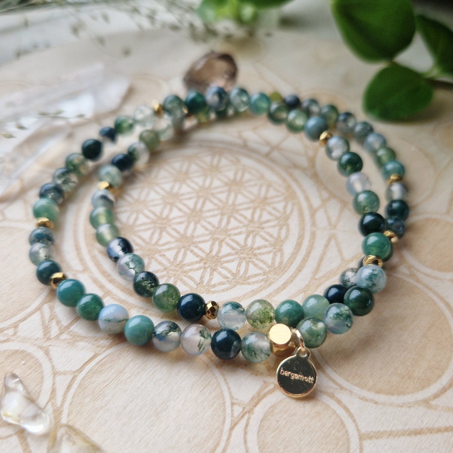 OVERFLOD & RIKDOM Petite Moss Agate - bergamott DESIGN