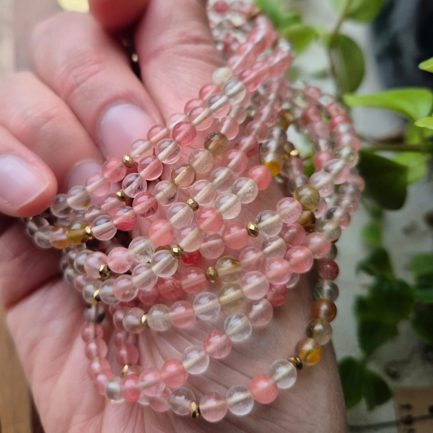 POSITIVITET Petite armbånd Cherry Quartz - bergamott DESIGN