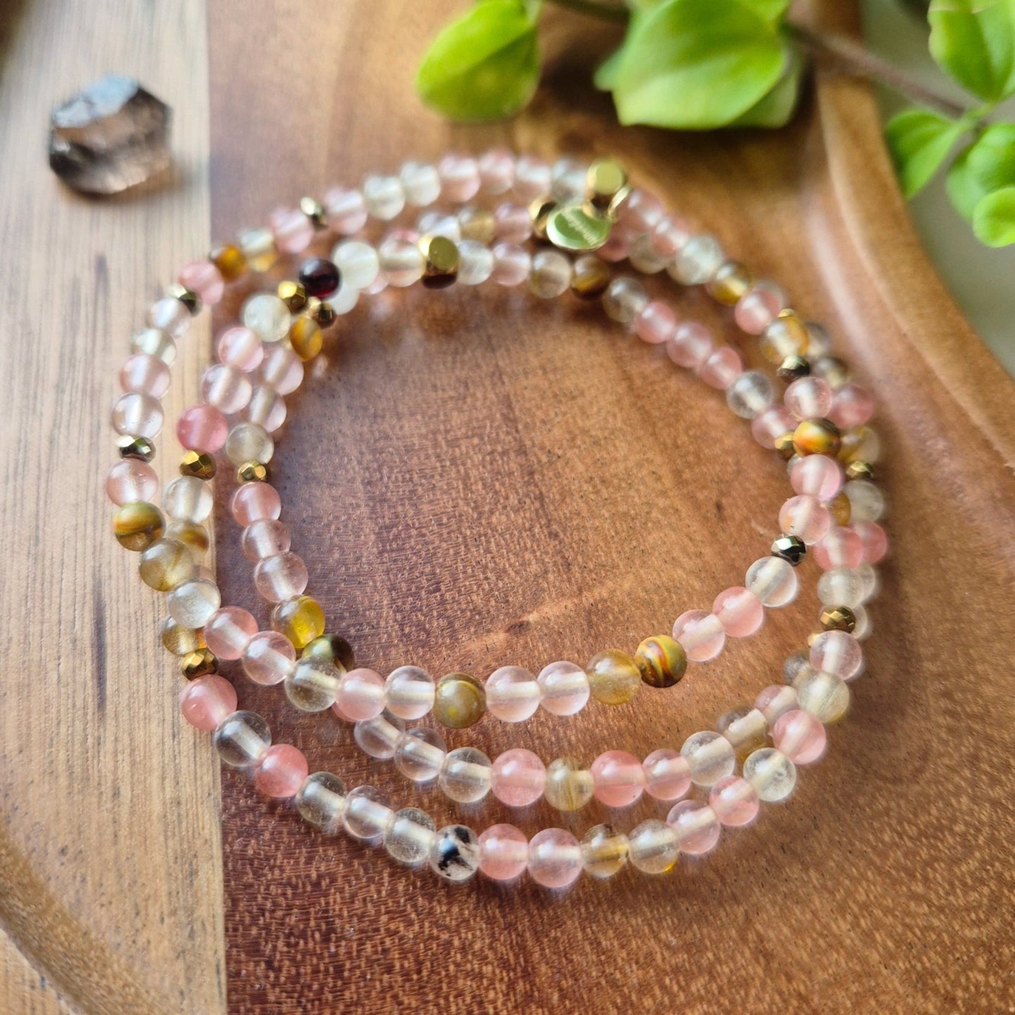 POSITIVITET Petite armbånd Cherry Quartz - bergamott DESIGN