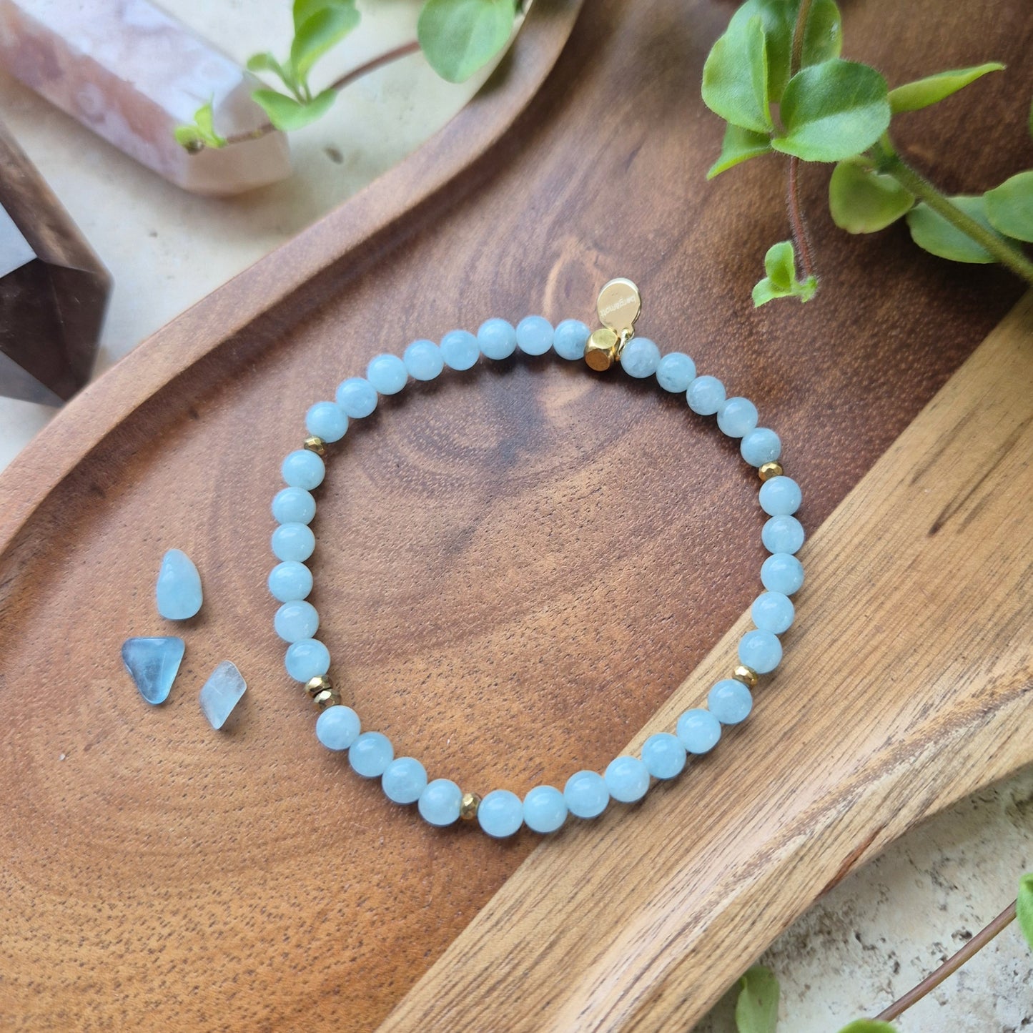 STILNENDE RO Petite armbånd Aquamarine