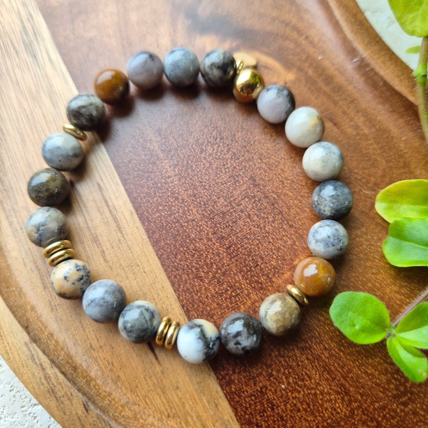 NATURLIG OVERFLOD armbånd Dendritic Agate