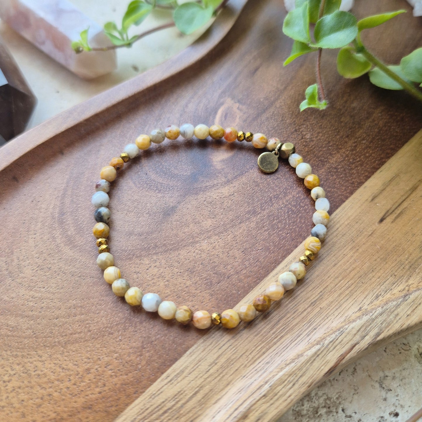 LYKKE Petite armbånd Crazy lace Agate