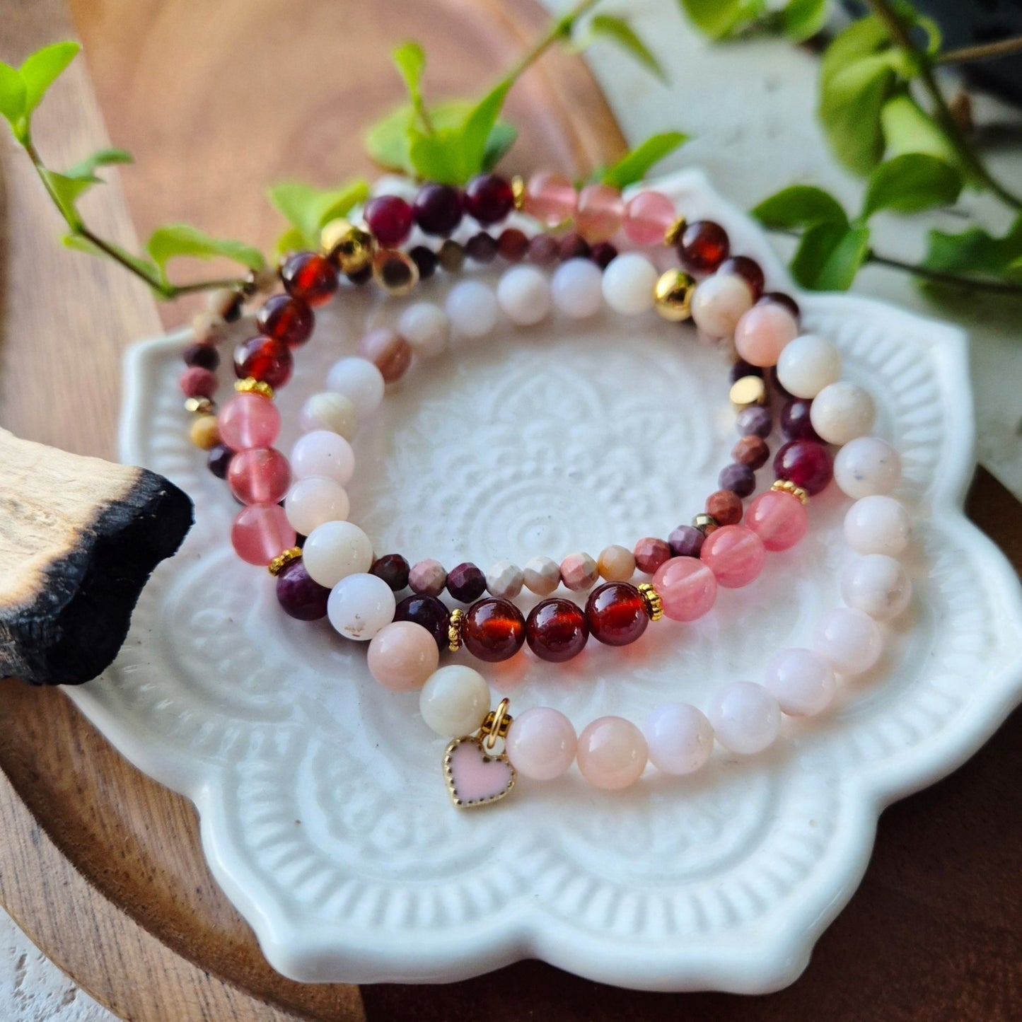 SELVKJÆRLIGHET armbånd Pink Opal - bergamott DESIGN