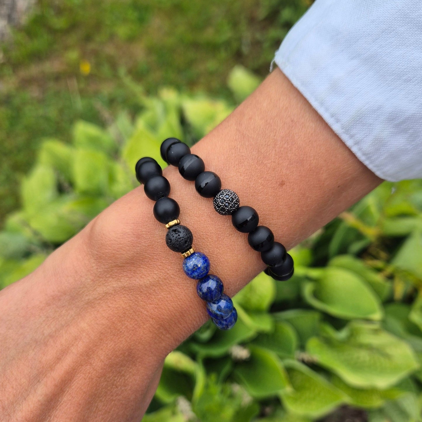 SKYGGEKRAFT armbånd Black Onyx - bergamott DESIGN