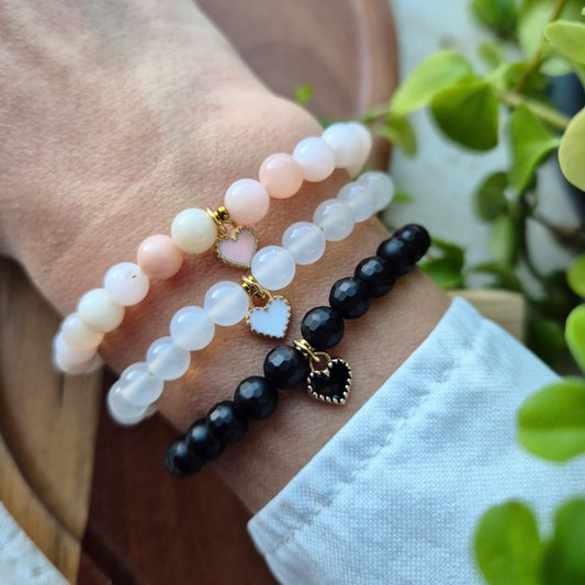 TRYGG BALANSE armbånd White Agate - bergamott DESIGN