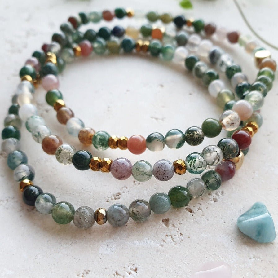 HELENDE OVERFLOD Petite armbånd Indian Agate - bergamott DESIGN