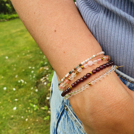 KLARHET Petite armbånd Clear Quartz - bergamott DESIGN