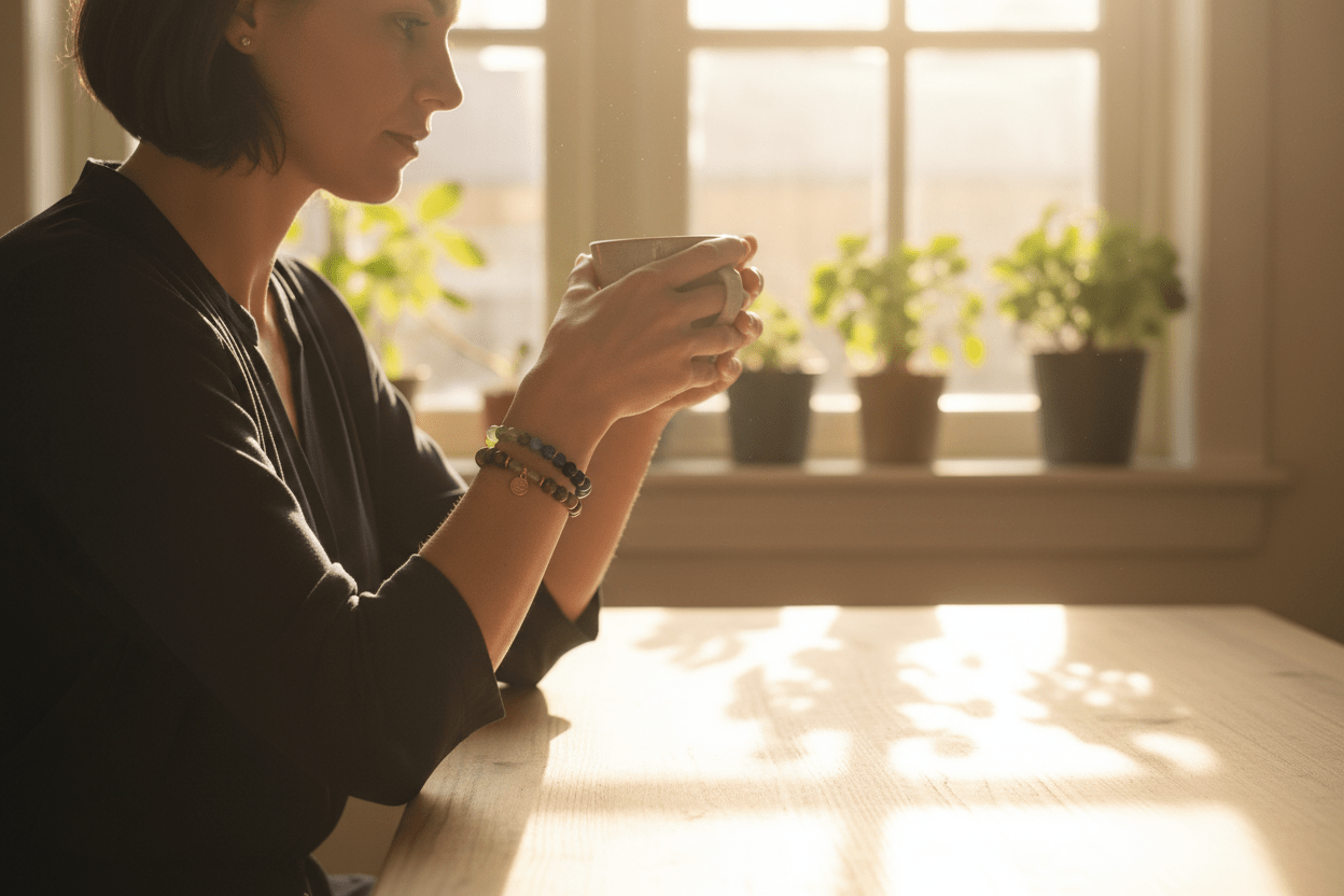 KRYSTALLARMBÅND 6mm - bergamott DESIGN