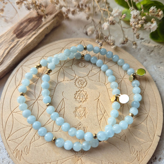 STILNENDE RO Petite armbånd Aquamarine