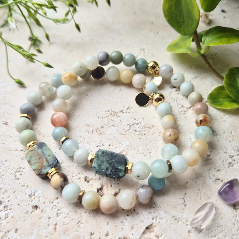 POSITIV UTSTRÅLING armbånd Amazonite, African Turquoise