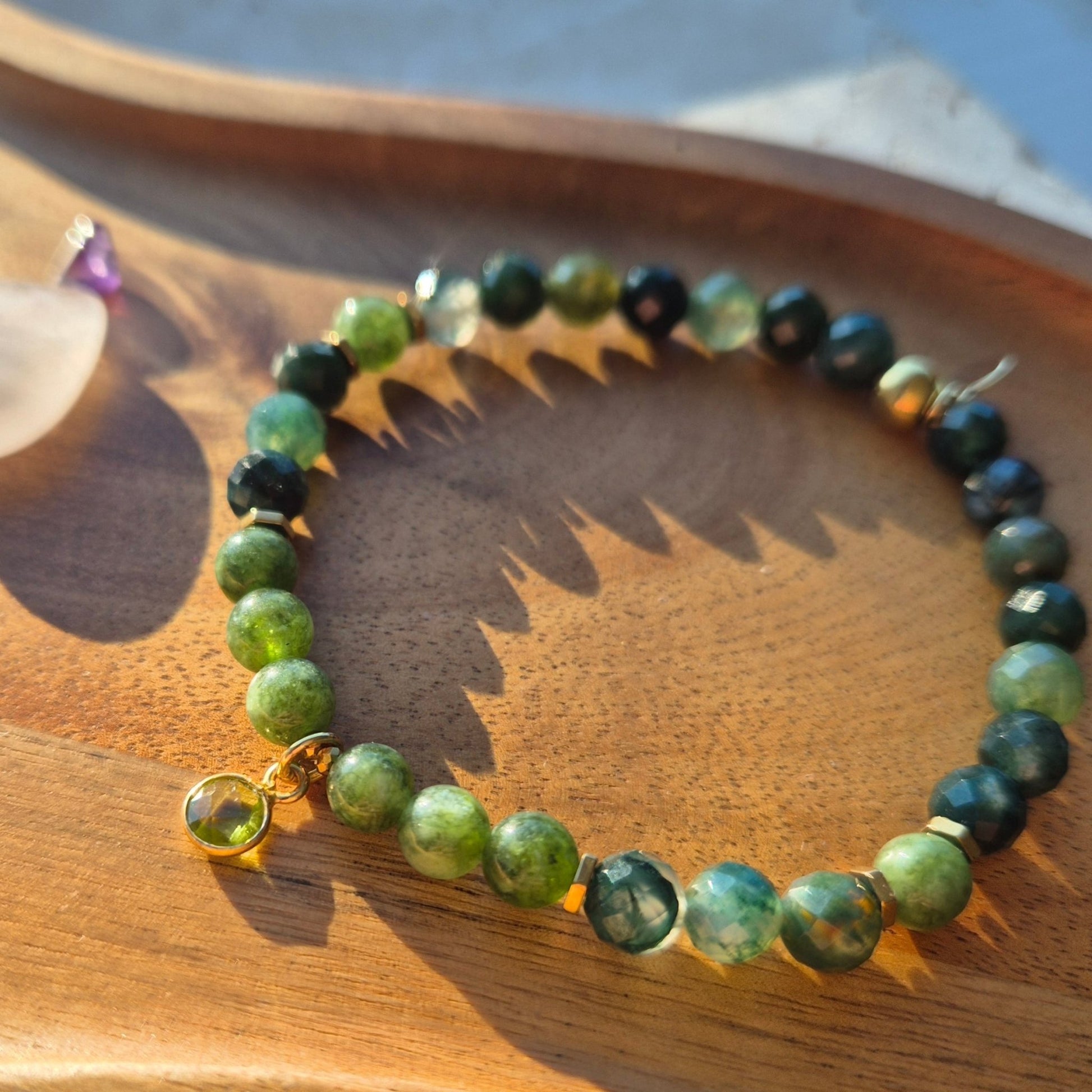 GRØNN BALANSE armbånd • indre ro • vekst • harmoni - bergamott DESIGN