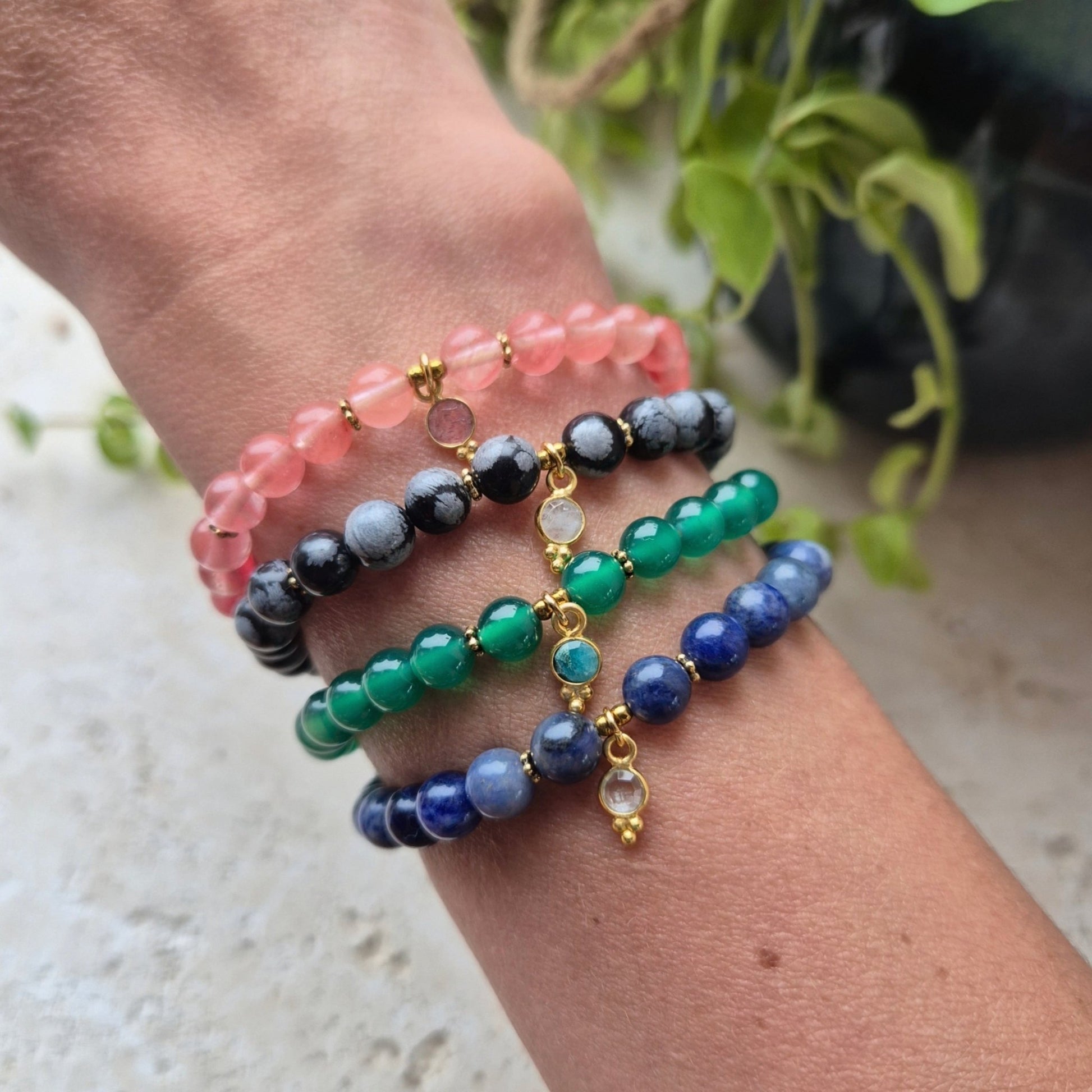 INDRE VISDOM armbånd Sodalite, Aquamarine - bergamott DESIGN