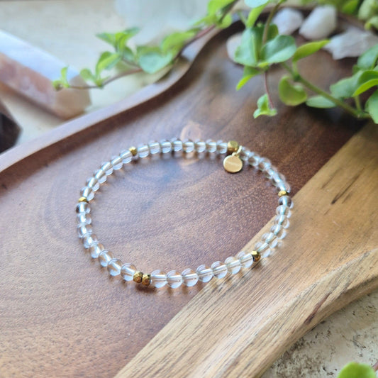 KLARHET Petite armbånd Clear Quartz - bergamott DESIGN