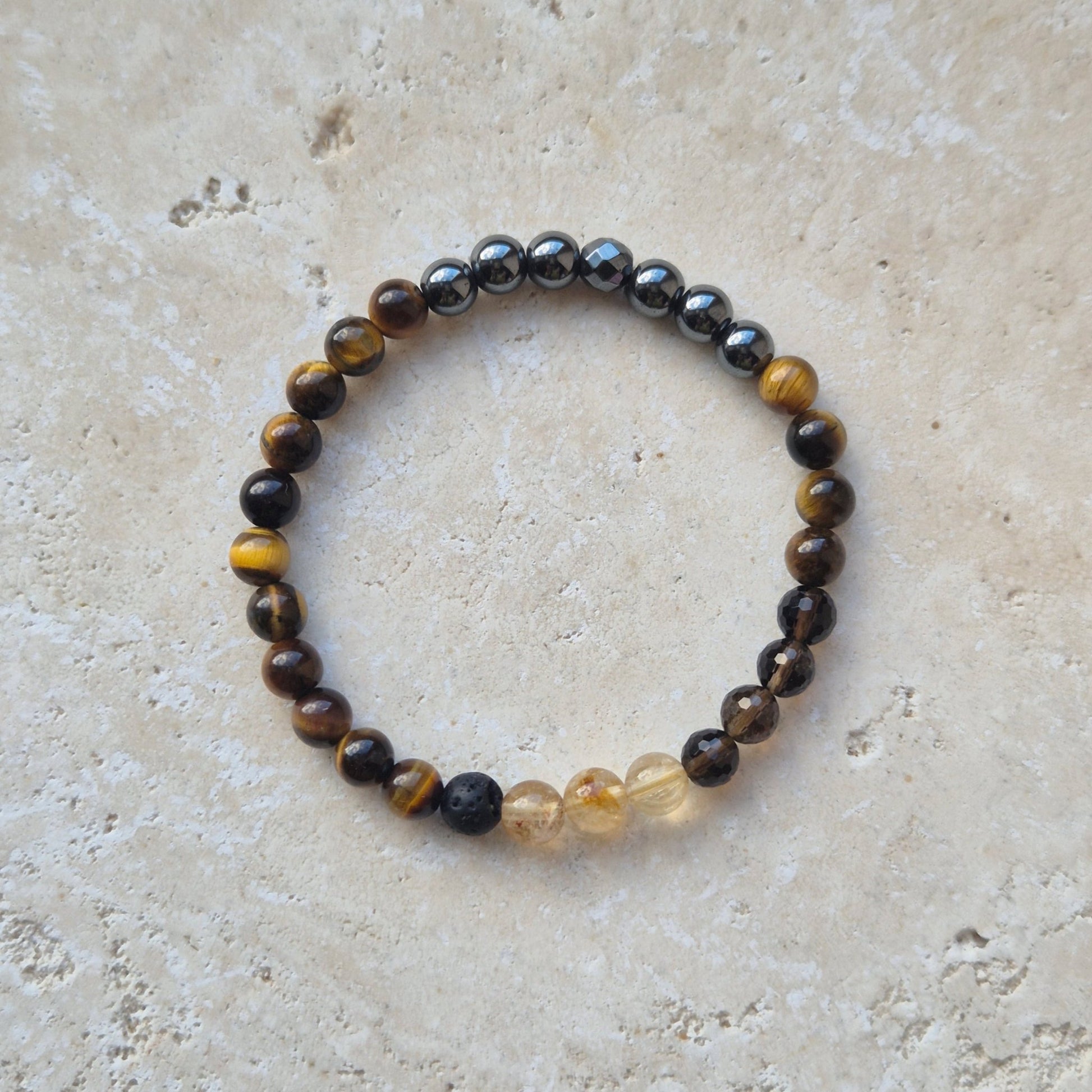 MODIG STABILITET armbånd HERRE •Styrke •Fokus •Balanse - bergamott DESIGN