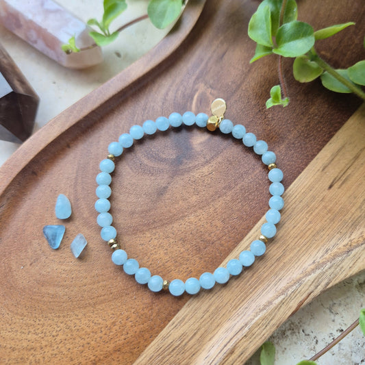 STILNENDE RO Petite armbånd Aquamarine