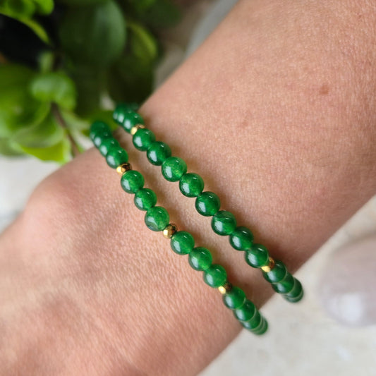 STABILISERENDE HARMONI Petite armbånd Green Jade