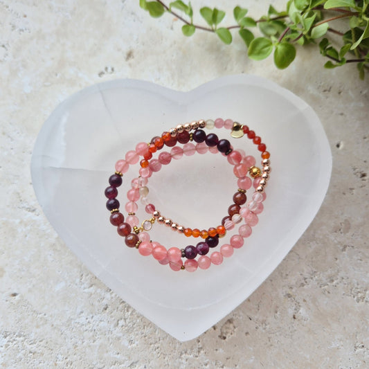 SELENITE HJERTE SKÅL 12cm - bergamott DESIGN