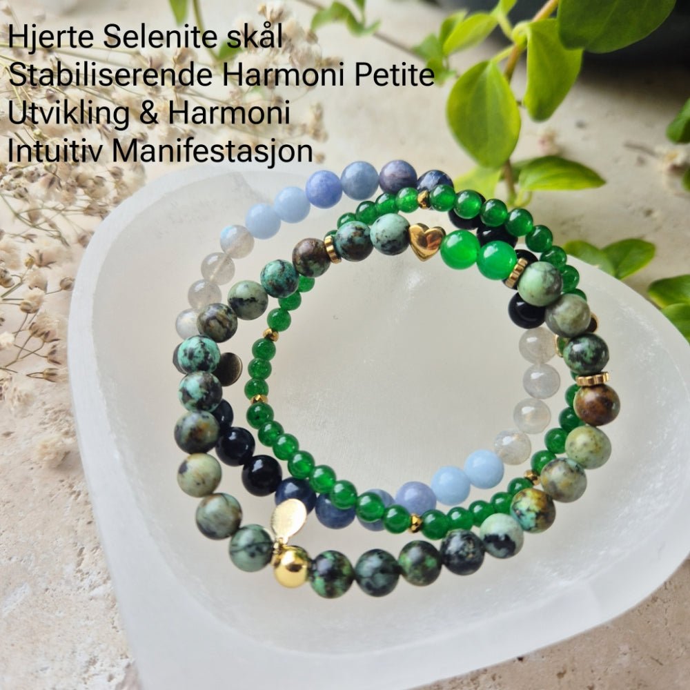STABILISERENDE HARMONI Petite armbånd Green Jade - bergamott DESIGN