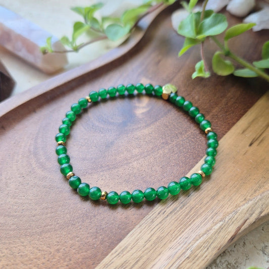 STABILISERENDE HARMONI Petite armbånd Green Jade - bergamott DESIGN