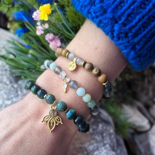 STILLE SANNHET armbånd • Indre klarhet • Sannhet • Intuitiv ro - bergamott DESIGN