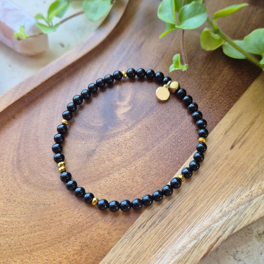 STYRKE Petite armbånd Black Onyx - bergamott DESIGN