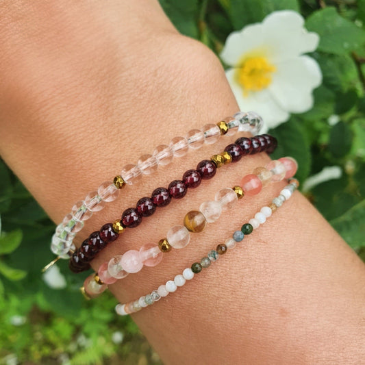 KLARHET Petite armbånd Clear Quartz - bergamott DESIGN